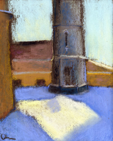 Картина под названием "Old Water Tower, Mo…" - Lelia Sorokina, Подлинное произведение искусства, Пастель