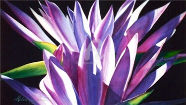 Картина под названием "Lotus" - Lelia, Подлинное произведение искусства