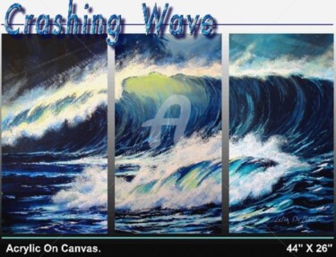Malerei mit dem Titel "Crashing Wave" von Lelia, Original-Kunstwerk