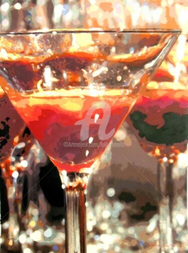 Painting titled "Martini" by Lelia, Original Artwork