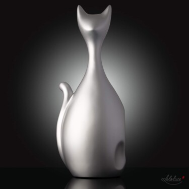 Sculpture titled "LELOCAT 60" by Leloluce, Original Artwork, Resin