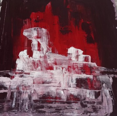 Painting titled "Ruines 1 (diptyque)" by Lemanoé Art, Original Artwork, Pigments