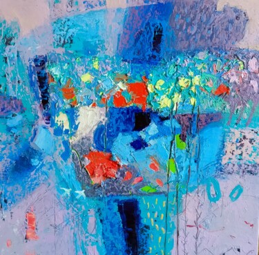 Картина под названием "Abstraction 2" - Kateryna Lemesheva, Подлинное произведение искусства, Масло