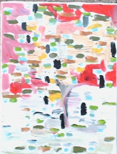 Peinture intitulée "arbre" par Jean Yves Lemeur, Œuvre d'art originale, Huile