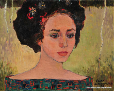 Painting titled "Female portrait" by Lubalem, Original Artwork, Oil