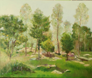 Peinture intitulée "Landscape Israeli" par Lubalem, Œuvre d'art originale, Huile