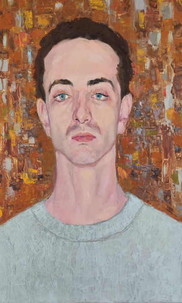 Malarstwo zatytułowany „Portrait of young m…” autorstwa Lubalem, Oryginalna praca, Olej