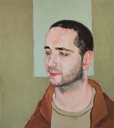 Картина под названием "Portrait of young m…" - Lubalem, Подлинное произведение искусства, Масло