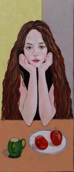 Картина под названием "Portrait of girl Li…" - Lubalem, Подлинное произведение искусства, Масло