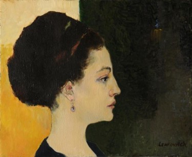Painting titled "Female portrait Iri…" by Lubalem, Original Artwork, Oil