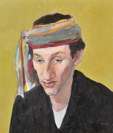 Schilderij getiteld "Portrait of man" door Lubalem, Origineel Kunstwerk, Olie