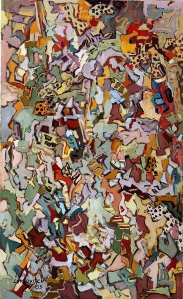 Картина под названием "Abstract-3" - Lubalem, Подлинное произведение искусства, Масло