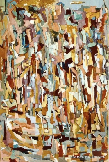 Картина под названием "Abstract-7" - Lubalem, Подлинное произведение искусства, Масло