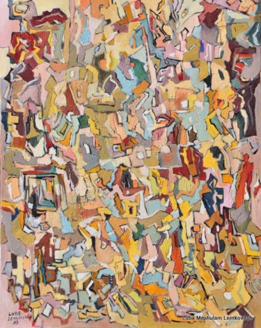 Картина под названием "Abstract-9" - Lubalem, Подлинное произведение искусства, Масло