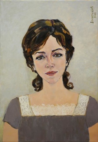Картина под названием "Portrait of young w…" - Lubalem, Подлинное произведение искусства, Масло