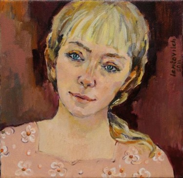 Painting titled "portrait of woman I…" by Lubalem, Original Artwork