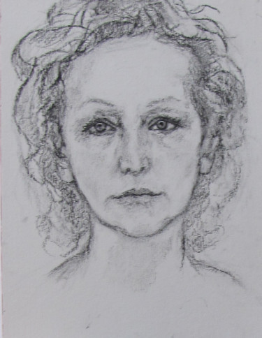 Drawing titled "Self Portrait.jpg" by Lubalem, Original Artwork, Charcoal