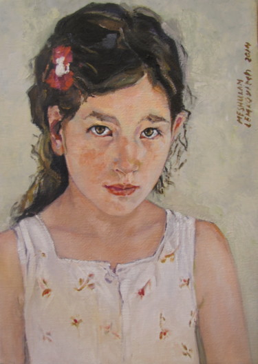 Painting titled "Portrait of girl .j…" by Lubalem, Original Artwork, Oil