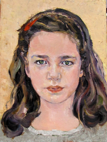 Картина под названием "Portrait of girl Ye…" - Lubalem, Подлинное произведение искусства, Масло