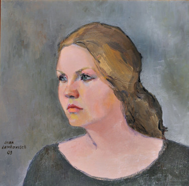 Картина под названием "Portrait of girl Ka…" - Lubalem, Подлинное произведение искусства, Масло