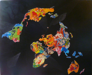 Peinture intitulée "collage-lemock-deri…" par Lemock, Œuvre d'art originale
