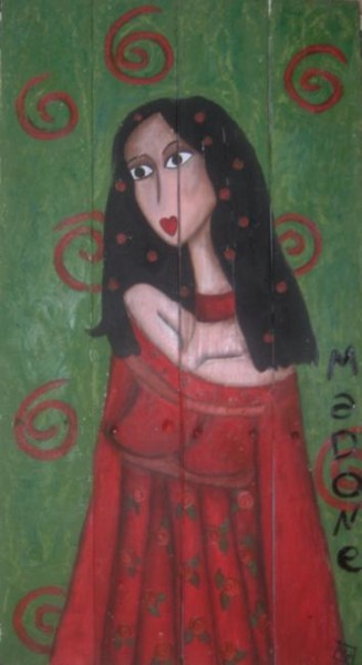 Peinture intitulée "MADONE" par Lydi, Œuvre d'art originale