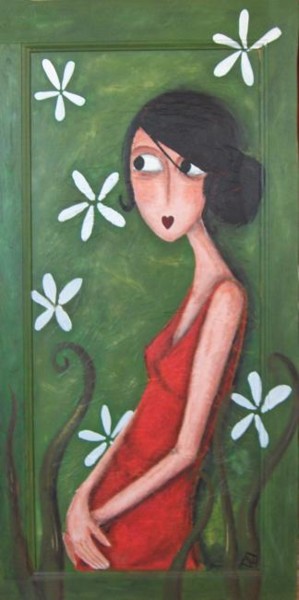Peinture intitulée "jeanne" par Lydi, Œuvre d'art originale