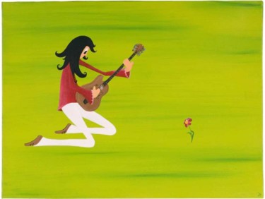 Peinture intitulée "La guitara" par Ed, Œuvre d'art originale