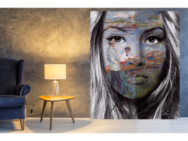 Digital Arts titled "le visage des peint…" by Catherine Lempereur, Original Artwork, 2D Digital Work