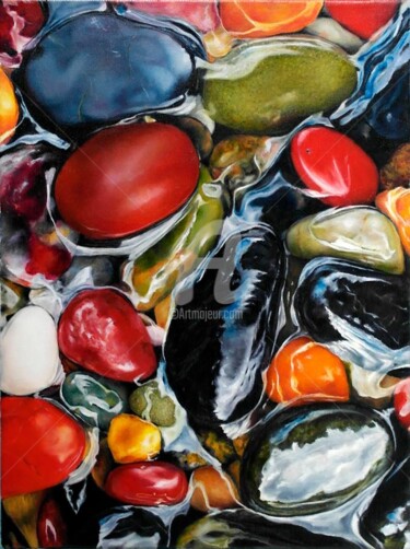 Pittura intitolato "stones" da Olena Peretyatko, Opera d'arte originale, Olio