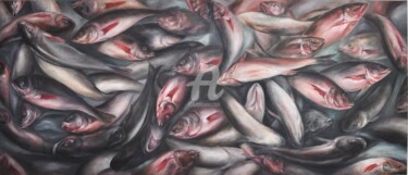 Pittura intitolato "Fish" da Olena Peretyatko, Opera d'arte originale, Olio