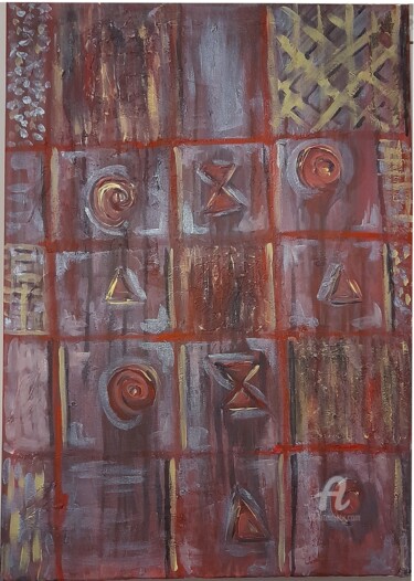Pittura intitolato "Oscura emoción" da Len Reglero, Opera d'arte originale, Acrilico Montato su Telaio per barella in legno