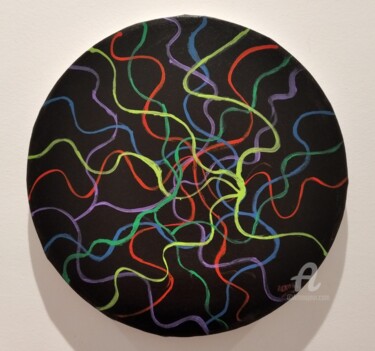 Pintura titulada "En círculos IV , El…" por Len Reglero, Obra de arte original, Acrílico Montado en Bastidor de camilla de m…