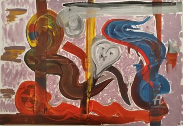 Pintura titulada "Fantasmas del futuro" por Len Reglero, Obra de arte original, Acrílico Montado en Bastidor de camilla de m…