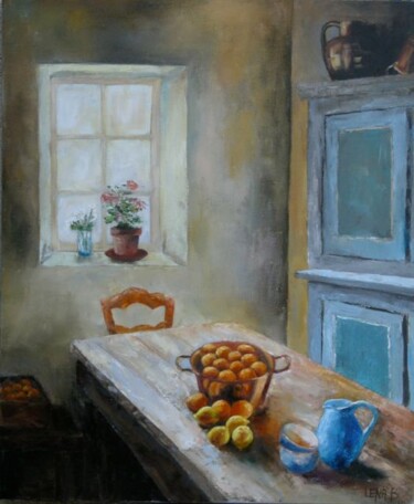 Peinture intitulée "Mon coin de cuisine" par Lena Bregeon, Œuvre d'art originale