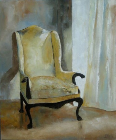 Painting titled "Chaise jaune" by Lena Bregeon, Original Artwork