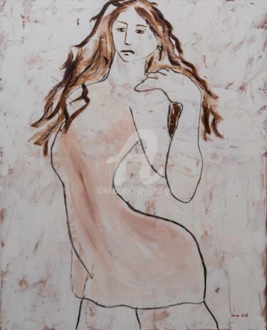 Картина под названием "Deusa Celta Danu" - Lena Gal, Подлинное произведение искусства, Акрил