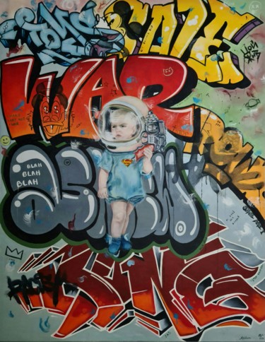 Bang! Bang! You are dead! Painting titled "Bang! Bang! You are…" by Lena Applebaum, Original Art, Oil