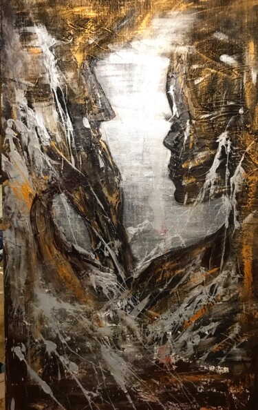 Картина под названием "Он и она.jpeg" - Lena Kaskova (Lkas), Подлинное произведение искусства, Акрил