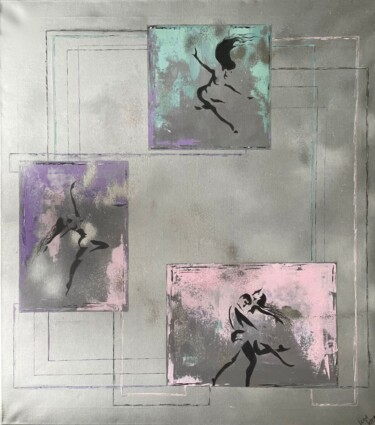 Malerei mit dem Titel "Dance \ Music heals…" von Lena Langer, Original-Kunstwerk, Acryl