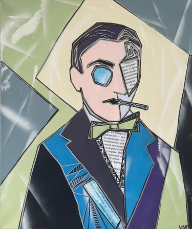 「The Gentleman with…」というタイトルの絵画 Lena Langerによって, オリジナルのアートワーク, アクリル
