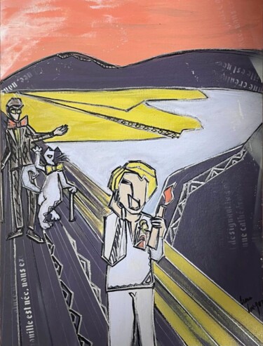 Pintura titulada "On the way to the G…" por Lena Langer, Obra de arte original, Acrílico