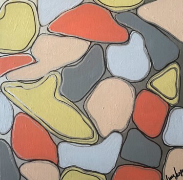 Pintura titulada "Sea pebbles 3" por Lena Langer, Obra de arte original, Acrílico