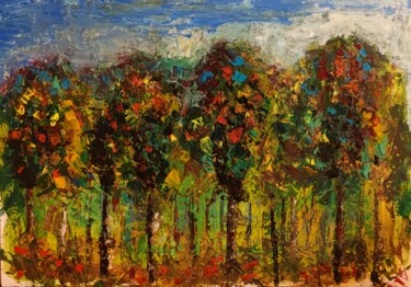 Painting titled ""Autumn"" by Lena Lito, Original Artwork, Oil