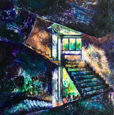Картина под названием "Заброшенный дом" - Елена Надточиева, Подлинное произведение искусства, Акрил