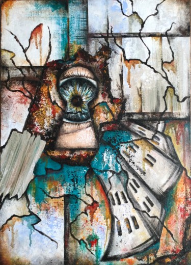 Malarstwo zatytułowany „Недремлющее око” autorstwa Елена Надточиева, Oryginalna praca, Akryl