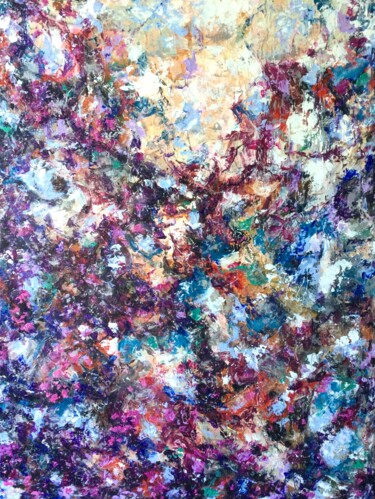 Картина под названием "Барбарисы в цвету" - Елена Надточиева, Подлинное произведение искусства, Акрил