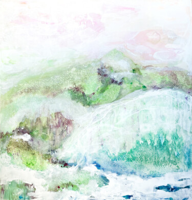 绘画 标题为“Туманная долина” 由Lena Oborina, 原创艺术品, 丙烯