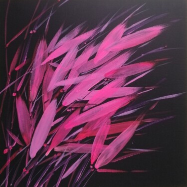 Pintura titulada "Pink bamboo" por Lena Oma, Obra de arte original, Acrílico