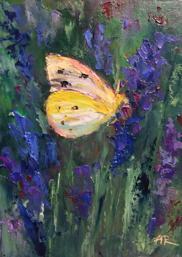 Drawing titled "Song of Butterfly" by Lena Ru, Original Artwork, Pastel